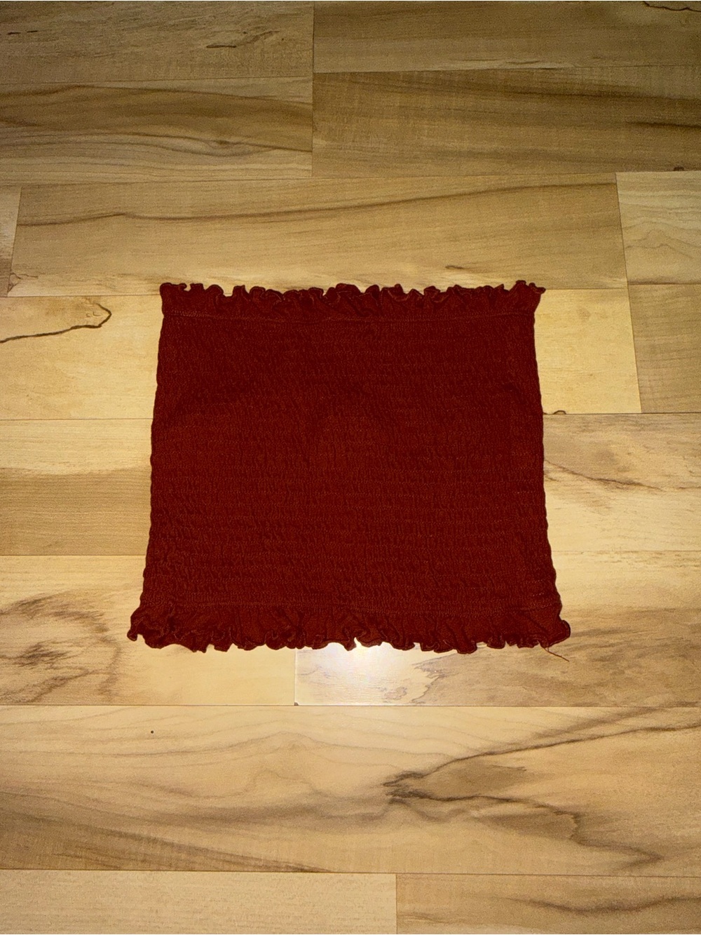 Women's Red Smocked Tube Top